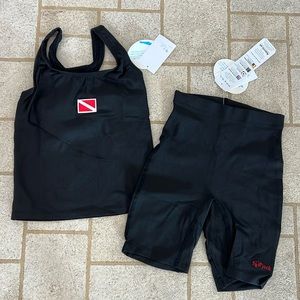 Tank/Shorts 2pc Dive ‘n’ Surf Spandex Thermal Swimwear XS NWT
